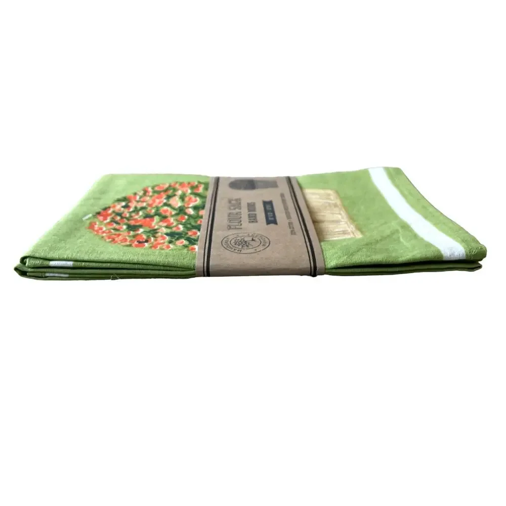 Mahogany Fall Mum Flour Sack Kitchen Towel Set of 2 Cotton 20x30 New